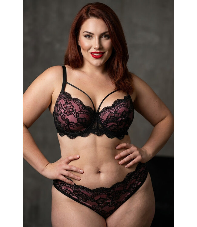 Alena Plus Pink/Black Set 72927
