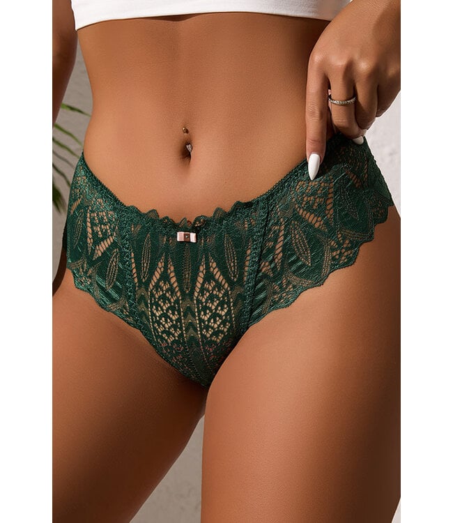 Green Lace Thong P5370-6