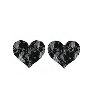 Black Lace Heart Pasties NC098 Black Lace Heart Pasties NC098