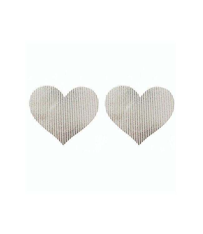 Silver Illusion Silver Fine Grain  Pasties NC232 One Size