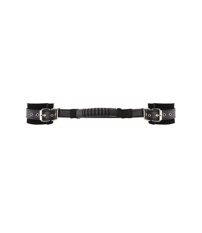 Shots Ouch Adjustable Leather Handcuffs Black
