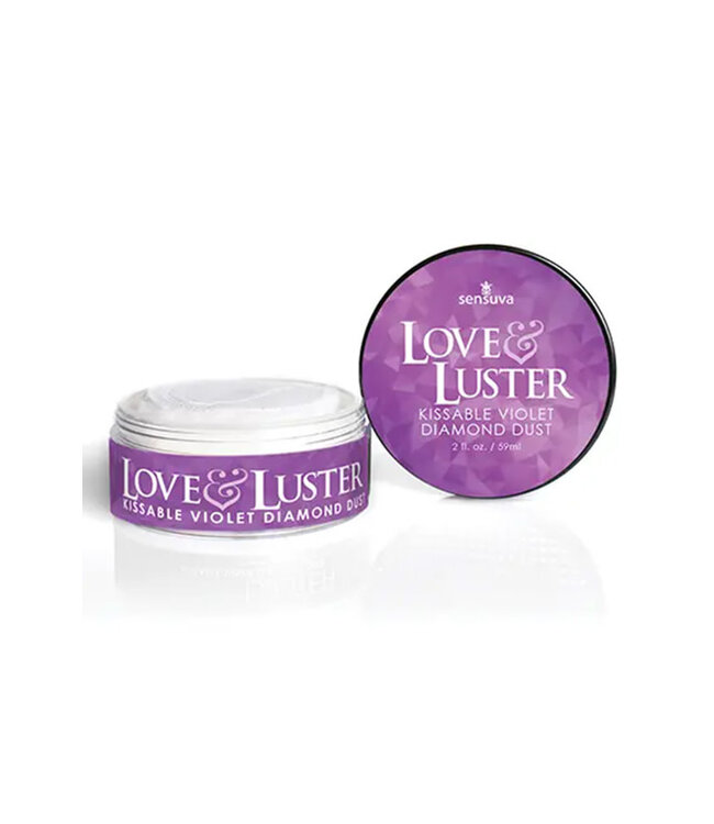 Sensuva Love & Luster Kissable Violet Diamond Dust Jar 2oz