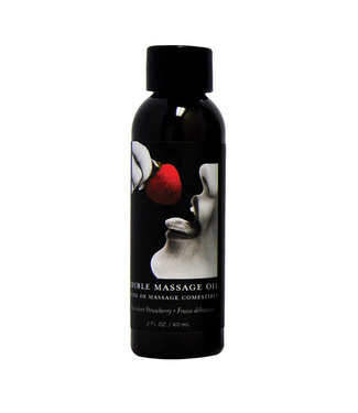 Earthly Body Edible Massage Oil-Strawberry 2oz