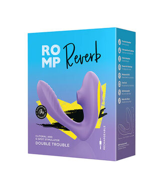 ROMP Reverb Rechargeable Silicone Clitoral and G-Spot Stimulator Purple