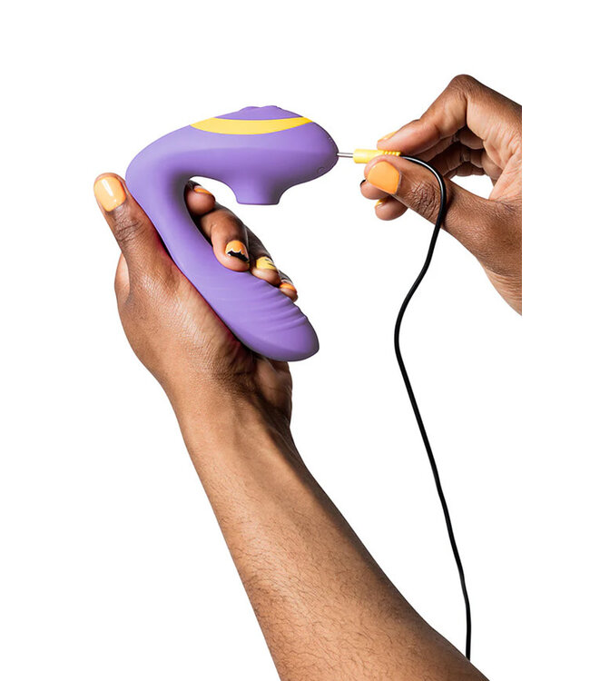 ROMP Reverb Rechargeable Silicone Clitoral and G-Spot Stimulator Purple