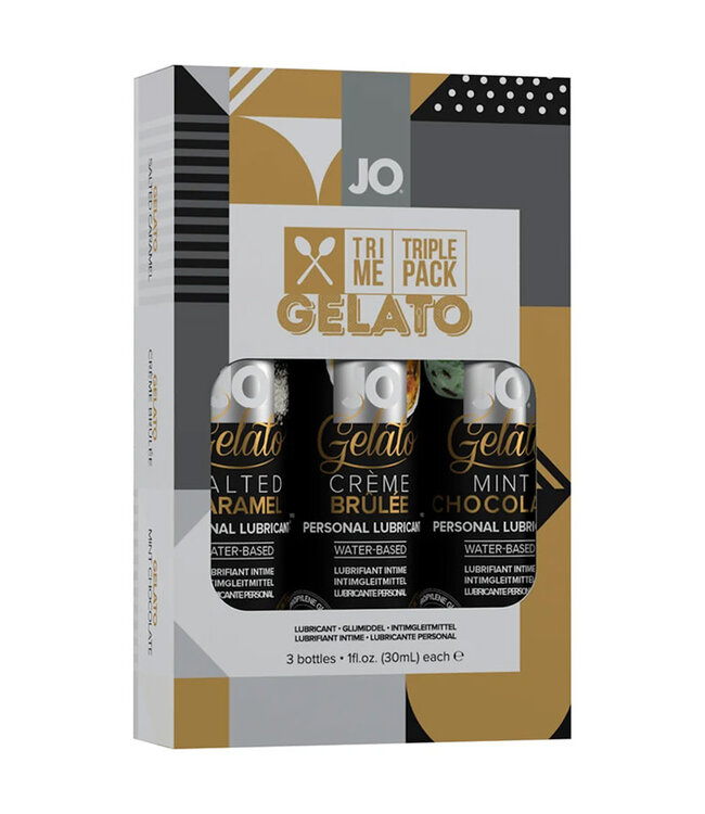 JO Tri Me Triple Pack Gelato Flavored Water-Based Lubricant 3-Pack