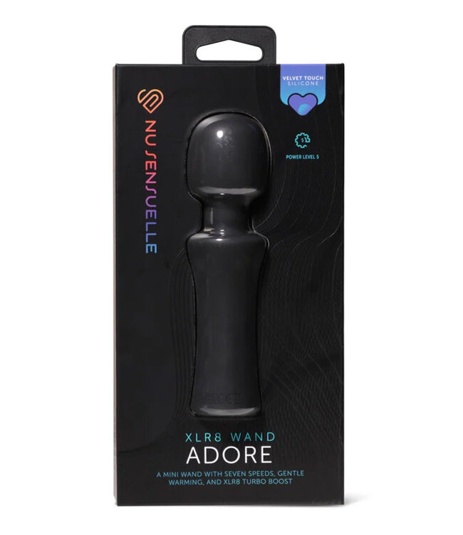 Nu Sensuelle Adore XLR8 Wand with Heat Black