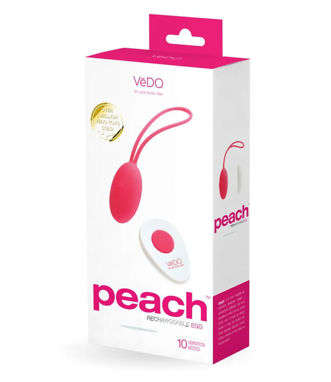 VeDO Peach Rechargeable Egg Vibe Foxy Pink
