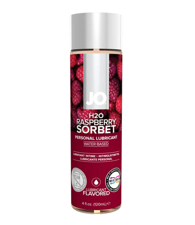 JO H2O Raspberry Sorbet Flavored Water-Based Lubricant 4oz