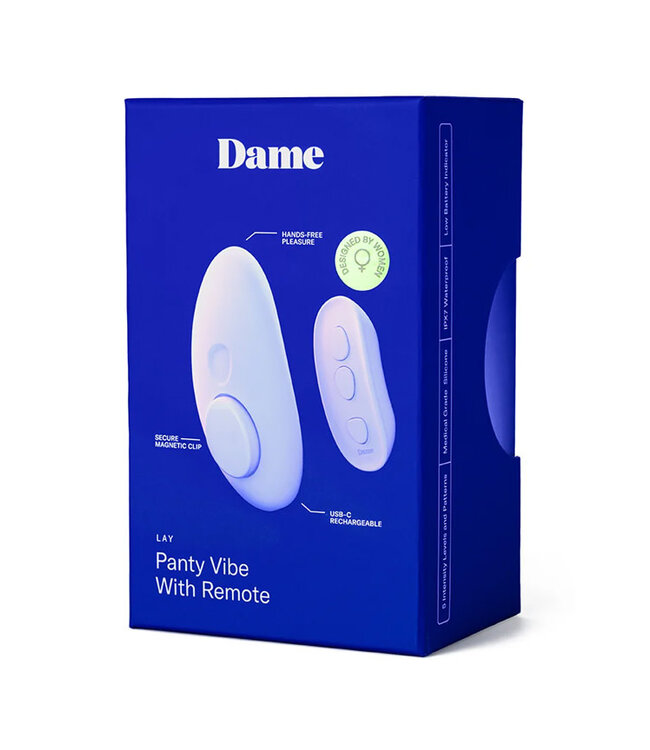 Dame Lay Panty Vibrator with Remote Control