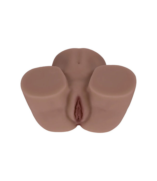 Xkin Bodyforms Kaya Bloom Dual Entry Vibrating Masturbator Brown