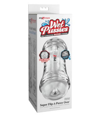 PDX Extreme Wet Pussies Super Flip-A-Pussy Over Self-Lubricating Stroker Frosted PDX Extreme Wet Pussies Super Flip-A-Pussy Over Self-Lubricating Stroker Frosted