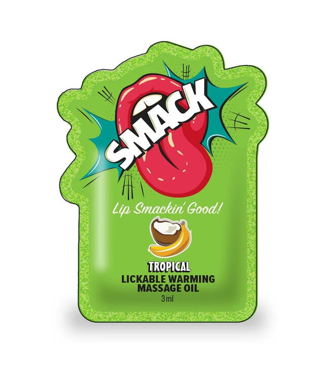 Smack Lickable Warming Massage Oil Tropical Pouch 3ml