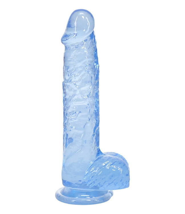 RealRock Realistic Dildo with Balls Blue 5in