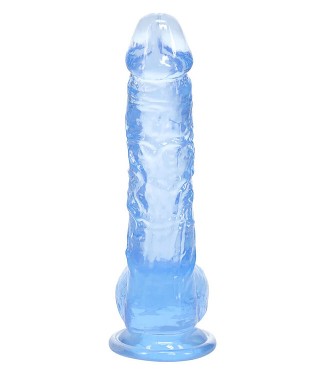 RealRock Realistic Dildo with Balls Blue 5in