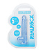 RealRock Realistic Dildo with Balls Blue 5in