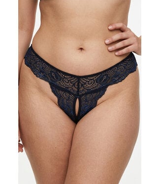 Plus Lace Crotchless Panty 0058