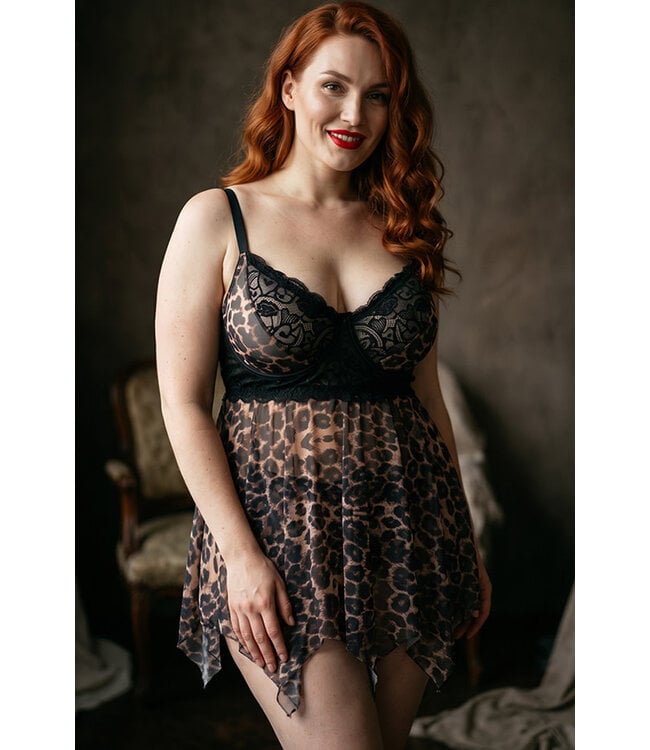 Missy Plus Animal Babydoll R-649