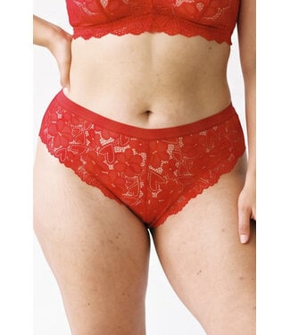 Plus Red Panty 8655