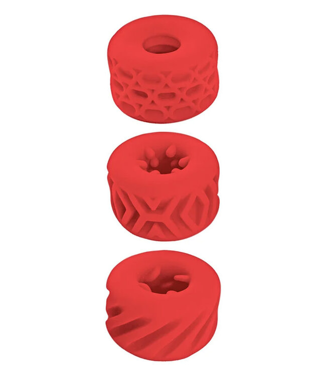 Super Stretchy Stroker Rings 3 Pack Red