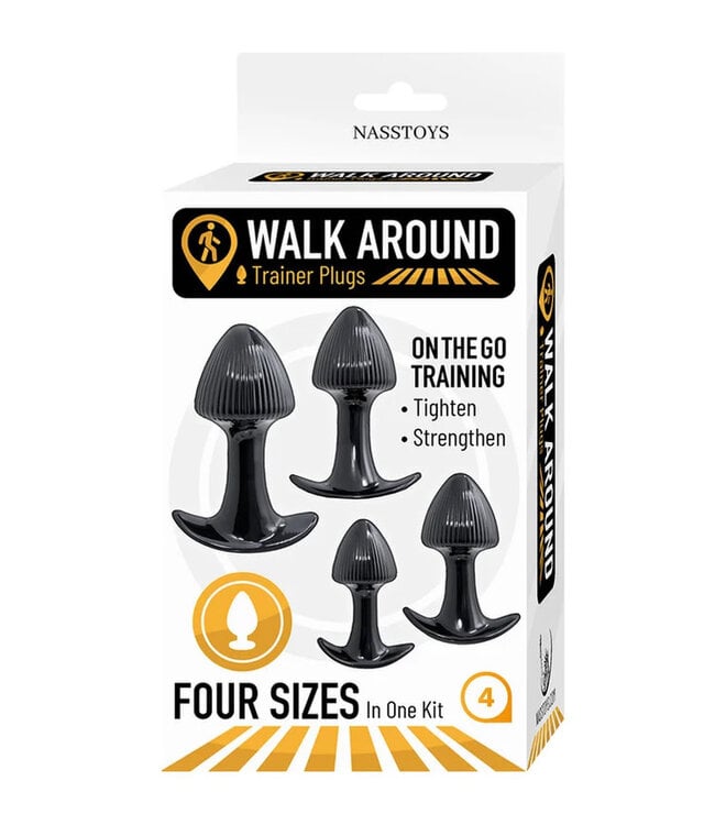 Walk Around Trainer Plugs 4-Piece Set Black