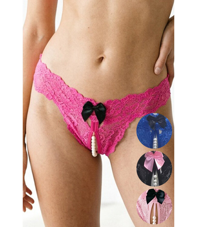 Lace Crotchless Panty 1015 One Size