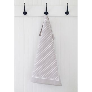 Ten and Co. TEA TOWEL - TINY X WHITE ON GREY