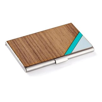 Treeline & Tide CARD CASE - STRIPE TEAL