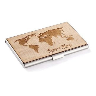 Treeline & Tide World Map Card Case