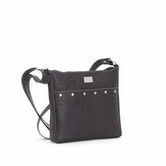 Rok Cork SNOW CORK MESSENGER PURSE - BLACK