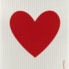 TEN AND CO. SPONGE CLOTH - BIG LOVE BRIGHTER RED
