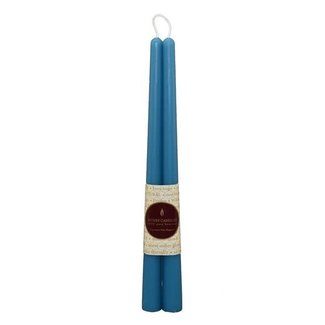 Honey Candles 12" BEESWAX TAPER PAIR - GLACIER TEAL