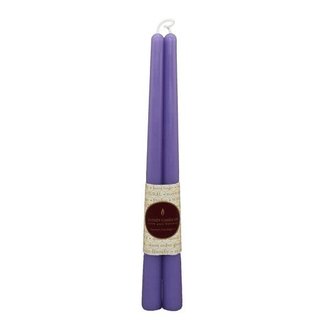 Honey Candles 12" BEESWAX TAPER PAIR - SPRING CROCUS