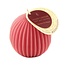 HONEY CANDLES FLUTED BEESWAX SPHERE - PARIS PINK