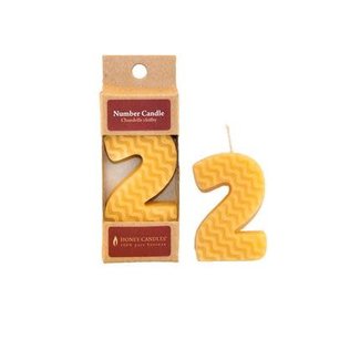 Honey Candles NUMBER 2 BEESWAX CANDLE