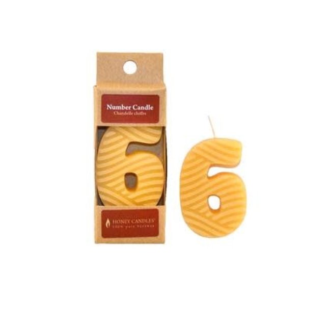 NUMBER 6 BEESWAX CANDLE