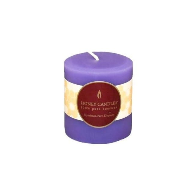 Round Spring Crocus Beeswax Pillar Candle