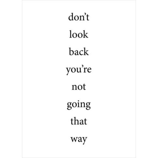 DON'T LOOK BACK CARD