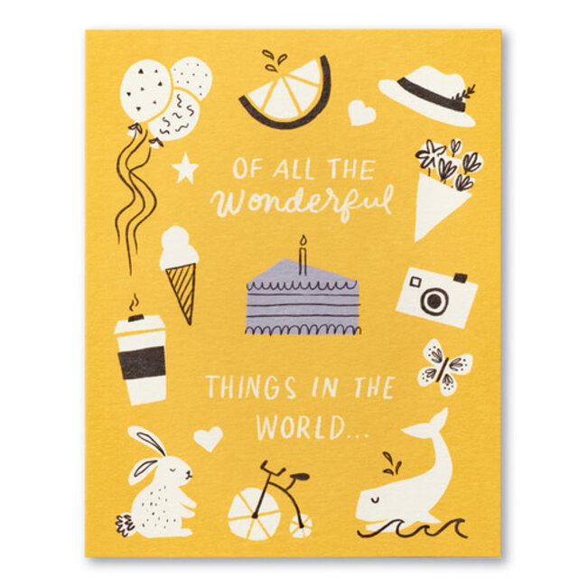 OF ALL THE WONDERFUL THINGS CARD