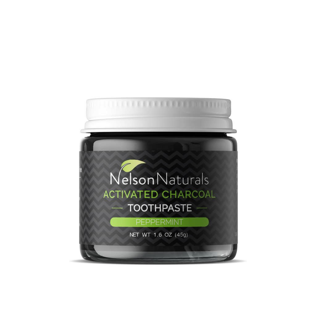 NELSON NATURALS TOOTHPASTE JAR - ACTIVATED CHARCOAL PEPPERMINT