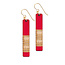 Treeline & Tide Red Lines Long Earrings