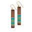 Treeline & Tide LINES LONG EARRINGS - TEAL