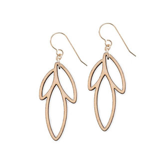 Treeline & Tide LEAF TRIO EARRINGS - MAPLE