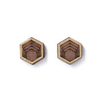 TREELINE AND TIDE HEX STUDS - GOLD