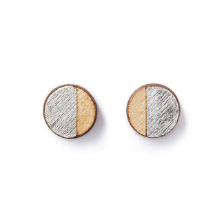 Treeline & Tide Silver Round Studs
