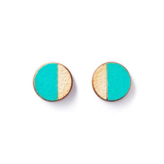 Treeline & Tide Teal Round Studs