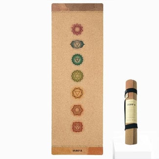 Scoria Chakras Alignment Cork Yoga Mat