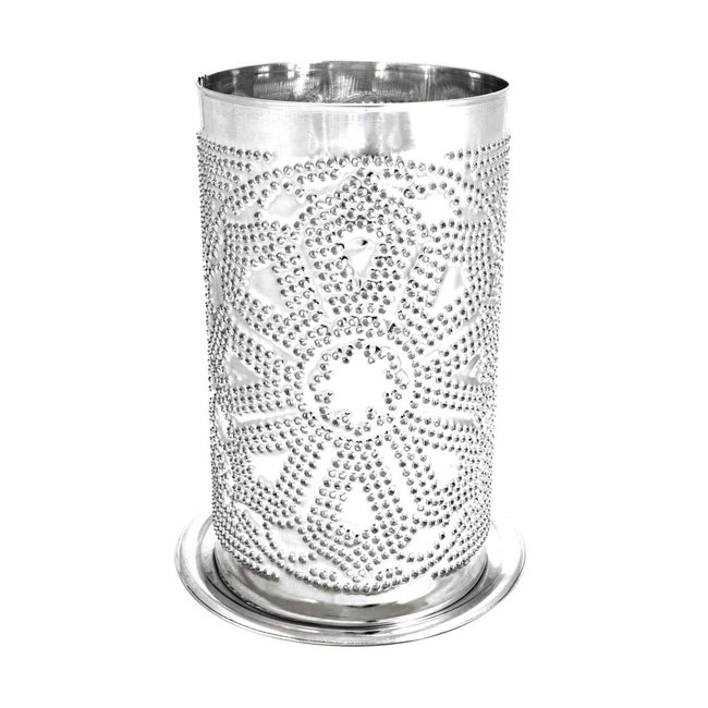 LARGE TIN CANDLE SHADE - LOTUS MANDALA