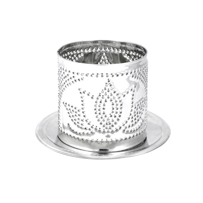 SMALL TIN CANDLE SHADE - LOTUS