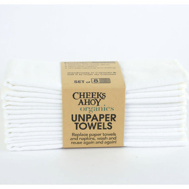 ORGANIC UNPAPER TOWELS - WHITE